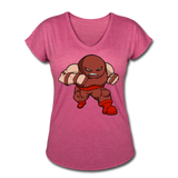 Character #13 Women's Tri-Blend V-Neck T-Shirt - heather raspberry