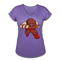 Character #13 Women's Tri-Blend V-Neck T-Shirt - purple heather