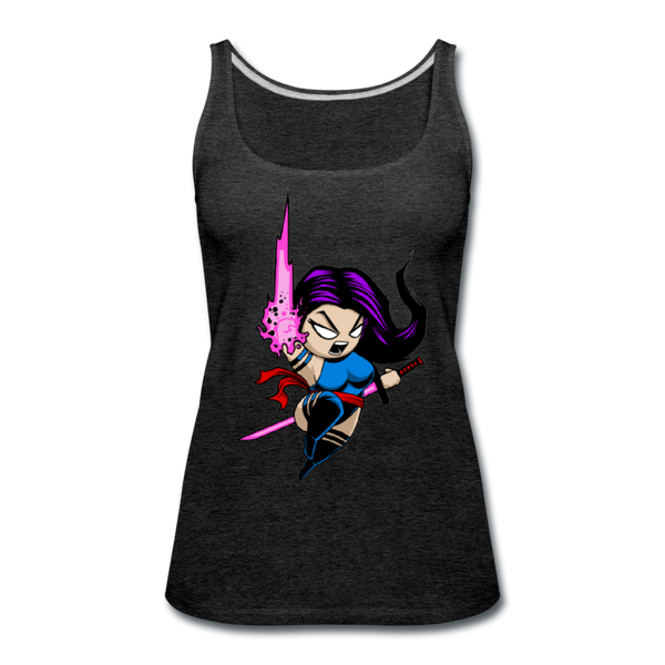 Character #14 Women’s Premium Tank Top - charcoal gray