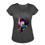 Character #14 Women's Tri-Blend V-Neck T-Shirt - deep heather