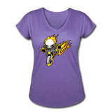 Character #15 Women's Tri-Blend V-Neck T-Shirt - purple heather