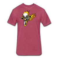 Character #15 Fitted Cotton/Poly T-Shirt by Next Level - heather burgundy