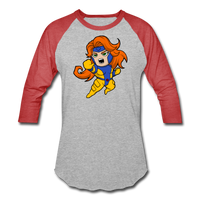 Character #16 Baseball T-Shirt - heather gray/red