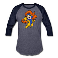 Character #16 Baseball T-Shirt - heather blue/navy