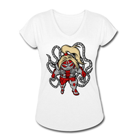 Character #17 Women's Tri-Blend V-Neck T-Shirt - white