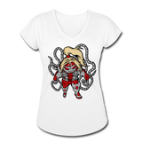 Character #17 Women's Tri-Blend V-Neck T-Shirt - white