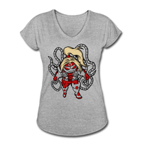 Character #17 Women's Tri-Blend V-Neck T-Shirt - heather gray