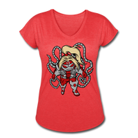 Character #17 Women's Tri-Blend V-Neck T-Shirt - heather red