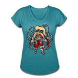 Character #17 Women's Tri-Blend V-Neck T-Shirt - heather turquoise