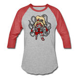 Character #17 Baseball T-Shirt - heather gray/red