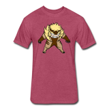 Character #18 Fitted Cotton/Poly T-Shirt by Next Level - heather burgundy