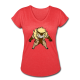 Character #18 Women's Tri-Blend V-Neck T-Shirt - heather red