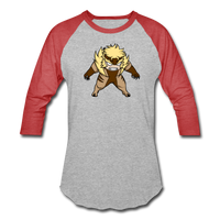 Character #18 Baseball T-Shirt - heather gray/red