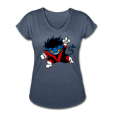 Character #24 Women's Tri-Blend V-Neck T-Shirt - navy heather