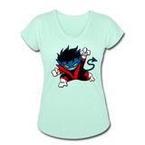 Character #24 Women's Tri-Blend V-Neck T-Shirt - mint