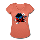 Character #24 Women's Tri-Blend V-Neck T-Shirt - heather bronze