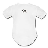 Character #24 Organic Short Sleeve Baby Bodysuit - white