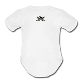 Character #24 Organic Short Sleeve Baby Bodysuit - white