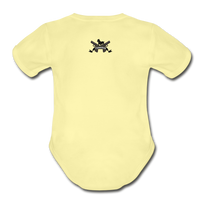 Character #24 Organic Short Sleeve Baby Bodysuit - washed yellow