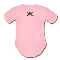 Character #24 Organic Short Sleeve Baby Bodysuit - light pink