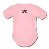 Character #24 Organic Short Sleeve Baby Bodysuit - light pink