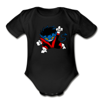 Character #24 Organic Short Sleeve Baby Bodysuit - black