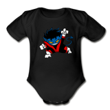 Character #24 Organic Short Sleeve Baby Bodysuit - black