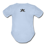 Character #24 Organic Short Sleeve Baby Bodysuit - sky