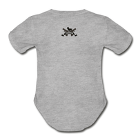 Character #24 Organic Short Sleeve Baby Bodysuit - heather gray