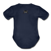 Character #24 Organic Short Sleeve Baby Bodysuit - dark navy