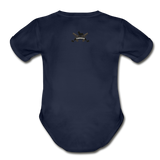 Character #24 Organic Short Sleeve Baby Bodysuit - dark navy