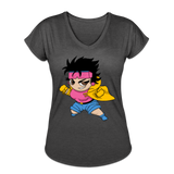 Character #25 Women's Tri-Blend V-Neck T-Shirt - deep heather