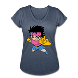 Character #25 Women's Tri-Blend V-Neck T-Shirt - navy heather