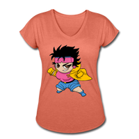 Character #25 Women's Tri-Blend V-Neck T-Shirt - heather bronze