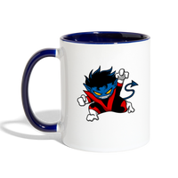 Character #24 Contrast Coffee Mug - white/cobalt blue
