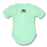 Character #25 Organic Short Sleeve Baby Bodysuit - light mint