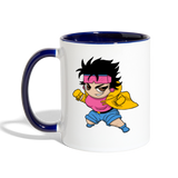 Character #25 Contrast Coffee Mug - white/cobalt blue