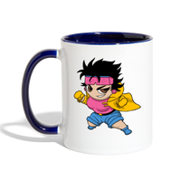 Character #25 Contrast Coffee Mug - white/cobalt blue