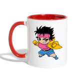 Character #25 Contrast Coffee Mug - white/red