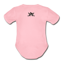 Character #26 Organic Short Sleeve Baby Bodysuit - light pink