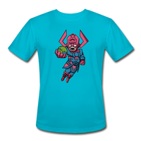 Character #28 Men’s Moisture Wicking Performance T-Shirt - turquoise