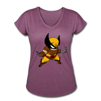 Character #30 Women's Tri-Blend V-Neck T-Shirt - heather plum