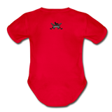 Character #30 Organic Short Sleeve Baby Bodysuit - red