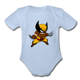 Character #30 Organic Short Sleeve Baby Bodysuit - sky