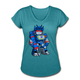 Character #31 Women's Tri-Blend V-Neck T-Shirt - heather turquoise