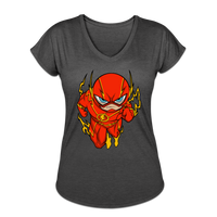 Character #32 Women's Tri-Blend V-Neck T-Shirt - deep heather