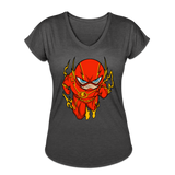 Character #32 Women's Tri-Blend V-Neck T-Shirt - deep heather