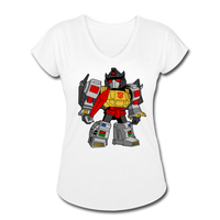 Character #33 Women's Tri-Blend V-Neck T-Shirt - white