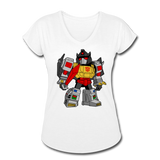 Character #33 Women's Tri-Blend V-Neck T-Shirt - white