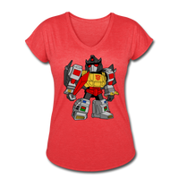 Character #33 Women's Tri-Blend V-Neck T-Shirt - heather red